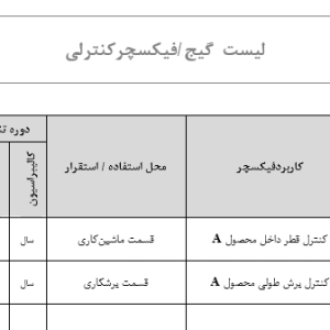 مستندات کنترل کیفیت